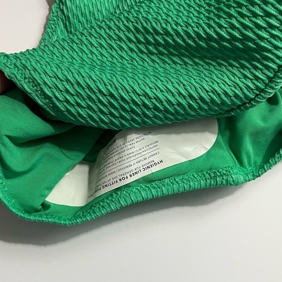 Aerie • NWT Green Jacquard Women's Swimwear High Waisted Bottom - Picture 2 of 5